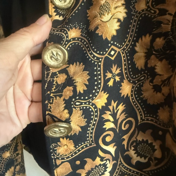 Georgiou Women's Black and Gold Blazer - Picture 3 of 4